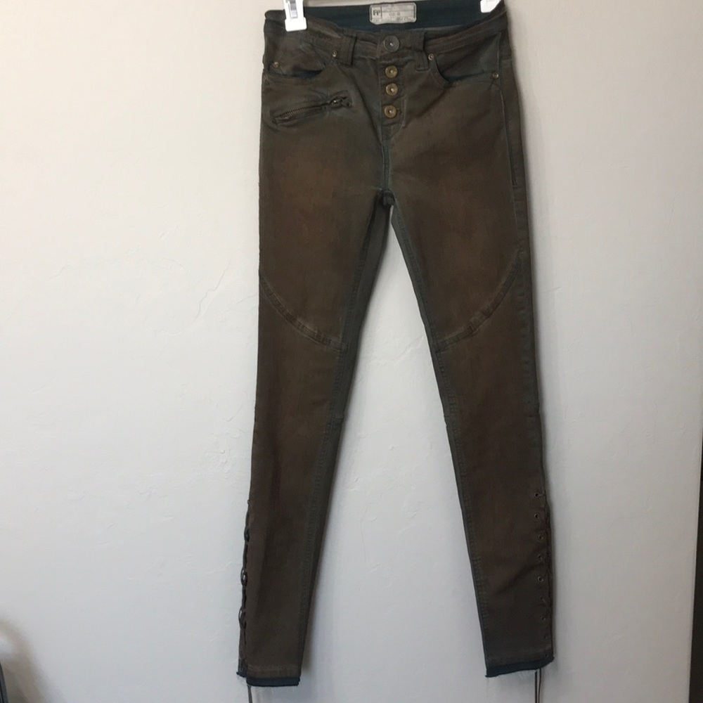 Free people Lone Ranger Jeans brown button fly jeans size 25.